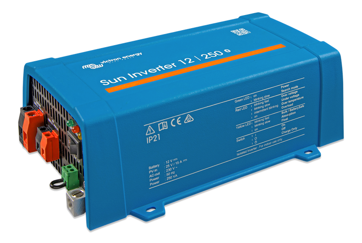 Victron Energy Sun Inverter 12V 250VA - Inverter & PWM Charge Controller All In One.