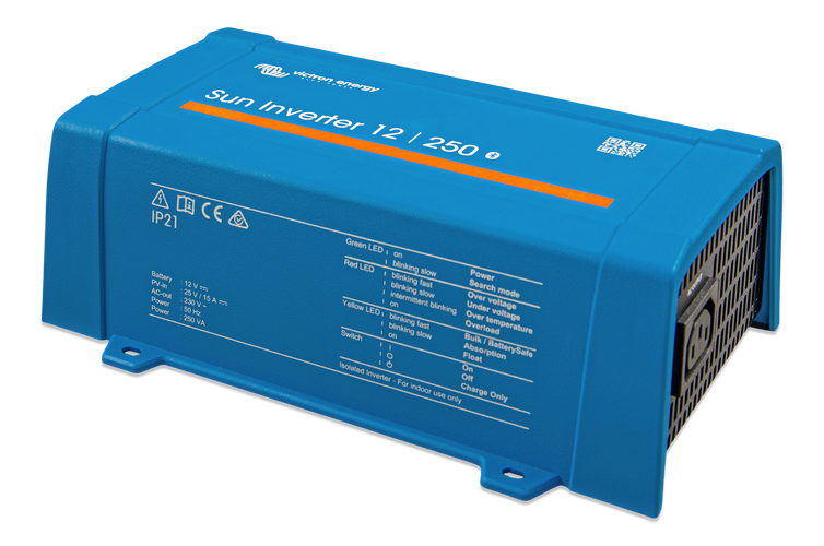 Victron Energy Sun Inverter 12V 250VA - Inverter & PWM Charge Controller All In One.