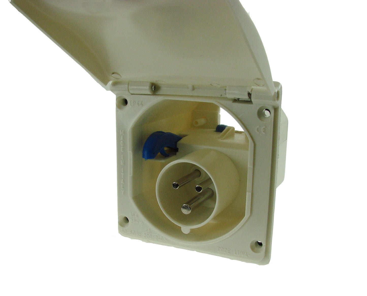 240V 16A White Mains Flush Fit Socket