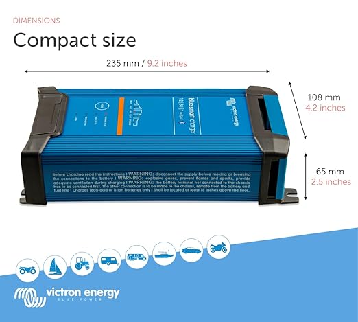 Victron Battery Charger 12/30 - Indoor (IP22) Blue Smart - 1 Output 230V UK
