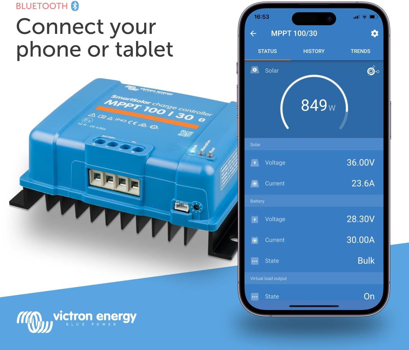 Victron MPPT 100/30 - SmartSolar Charge Controller