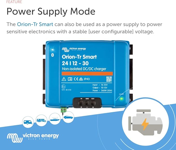 Victron Energy Orion-Tr Smart 24/12V 30A (360W) Non-isolated DC-DC Charger – ORI241236140