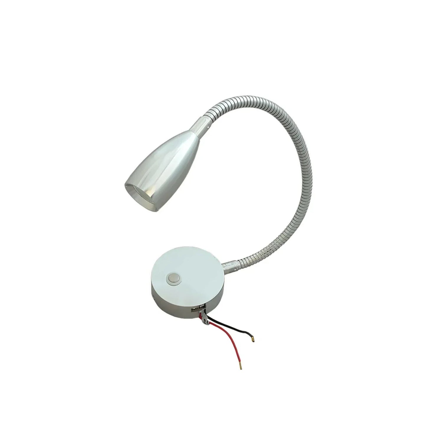Gooseneck Led Flexible Reading Light 12v 24v Spotlight Touch Switch Dimmable Usb Map Lamp - Chrome