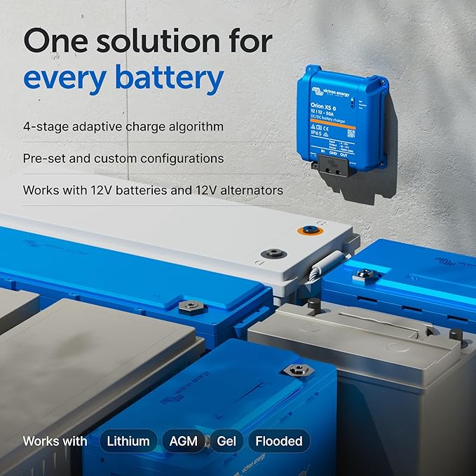 Victron Orion XS 50A DC/DC Charger – 12/12 Non-Isolated Battery To Battery Charger