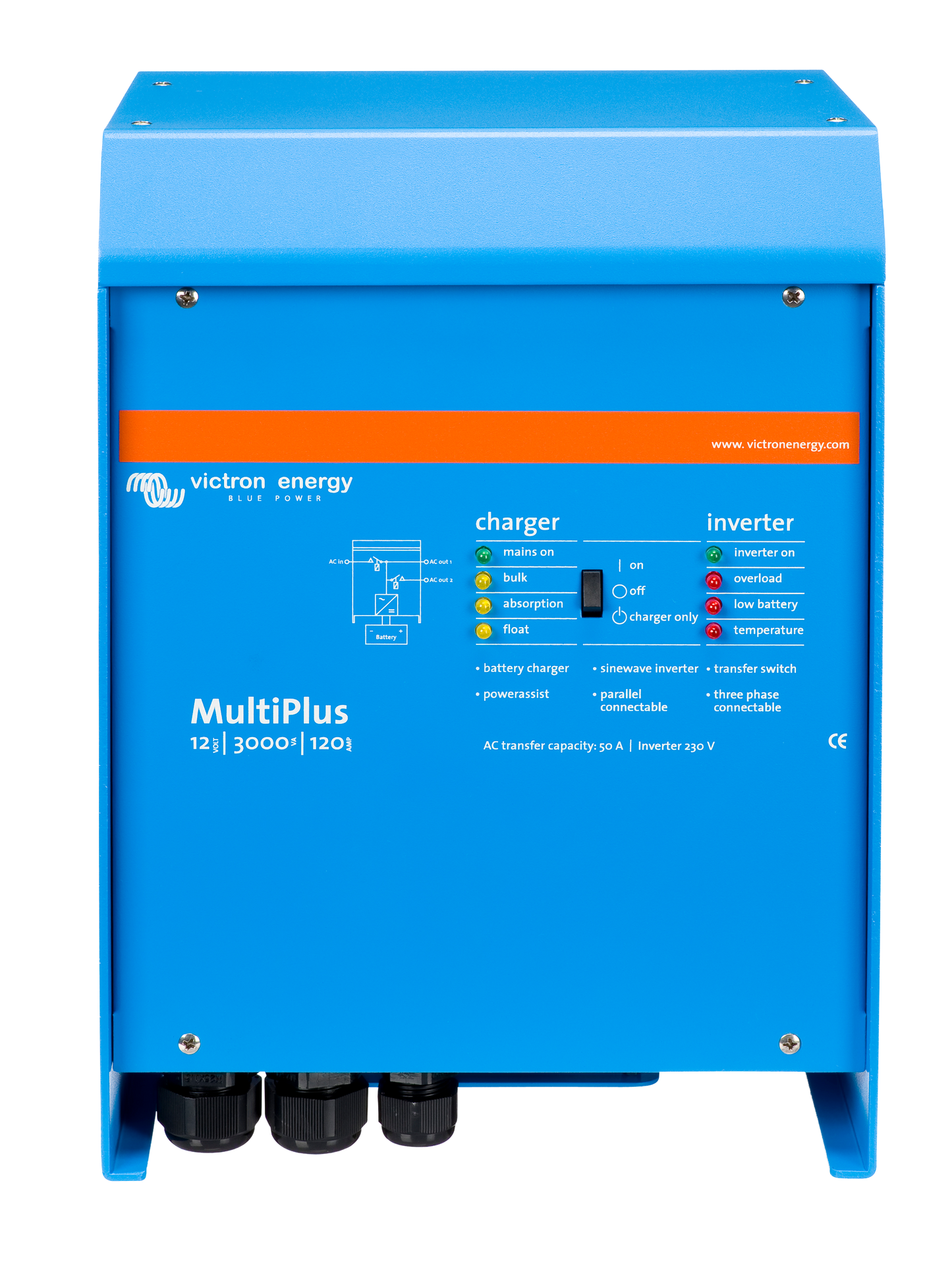 Victron MultiPlus 12V/3000VA Inverter/Charger - 12/3000/120-16 230V VE.Bus