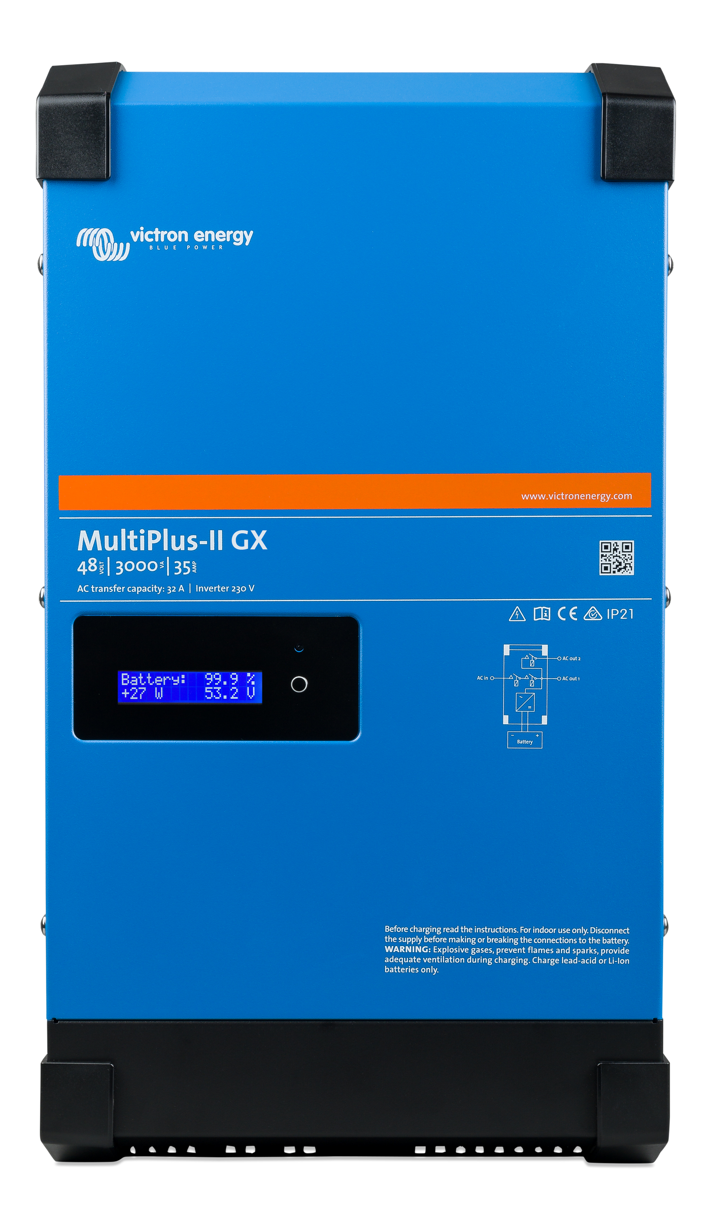 Victron MultiPlus-II 48/3000 – 48V 3000VA Inverter/Charger – GX Version