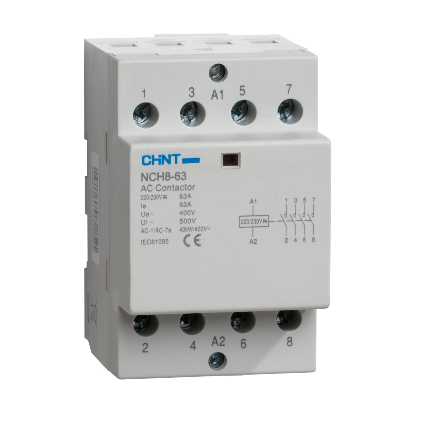 63A 4 Pole 2NO/2NC 230V Modular Contactor (NCH8-63/22-230V)