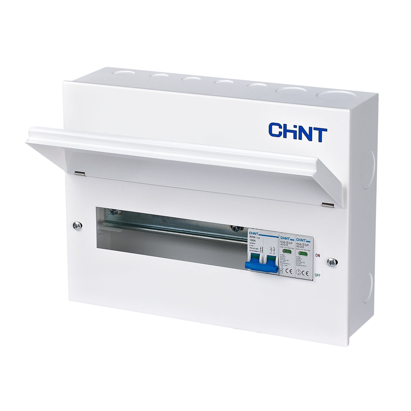 CHINT 10-Way 100A Main Switch Consumer Unit (NX3-14MS-SPD)