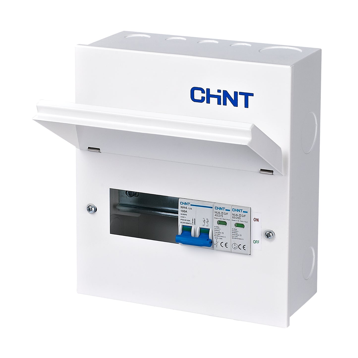 CHINT 4 Way Metal Consumer Unit (NX3-8MS-SPD)
