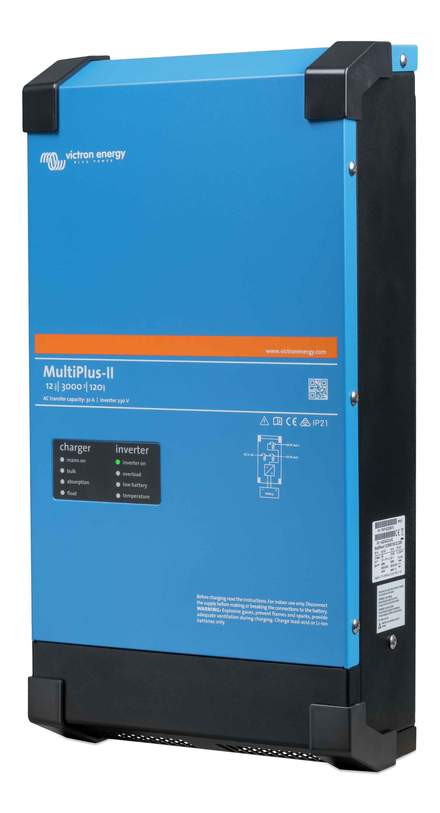 Victron Energy MultiPlus-II 12V 3000VA 120A 32A – PMP122305010