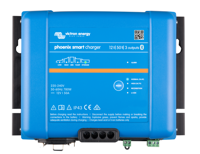 Victron 12V 50A Phoenix Smart IP43 Charger - 3 Outputs 230V
