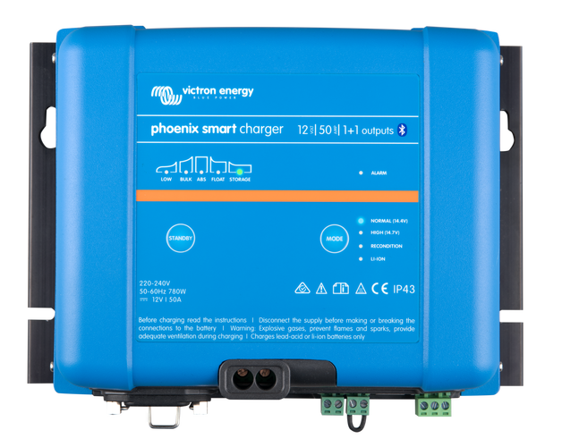 Victron 12V 50A Phoenix Smart IP43 Charger - 1+1 Outputs 230V