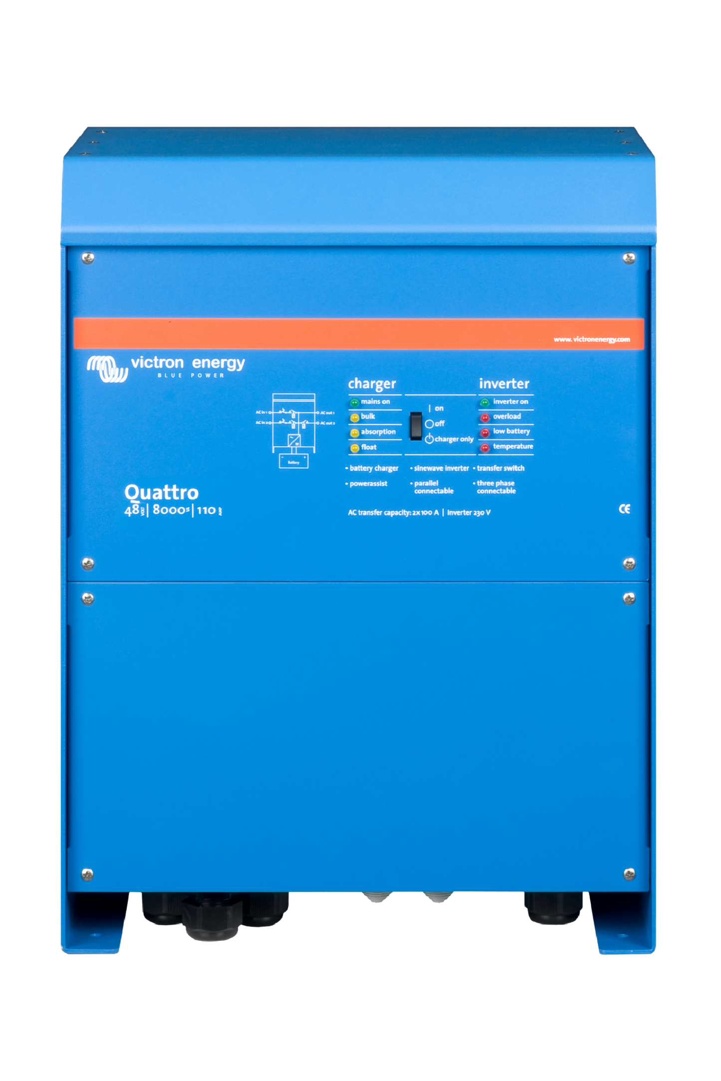 Victron Quattro 48V/8000VA Inverter/Charger - 48/8000/110-100/100 230V VE.Bus