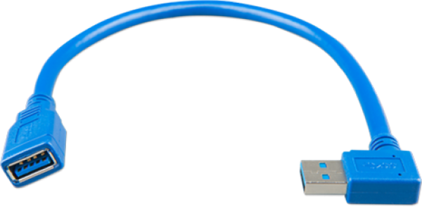 USB extension cable 0,3m one side right angle