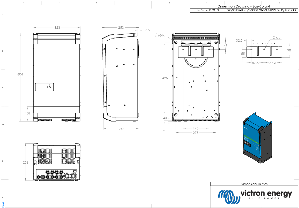 Two / Three Bedroom House Off Grid Kit Victron 5000 Easysolar 2 GX with Pytes Lithium Batteries & Solar Panels