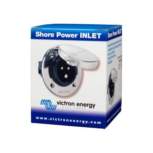 Victron Shore Power Inlet - Stainless Steel With Cover 16A