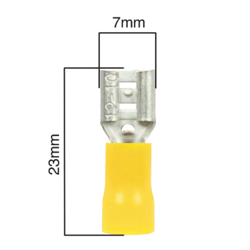 Y31 - Yellow Pre-Insulated Terminal - 6.3mm Female Push Fit
