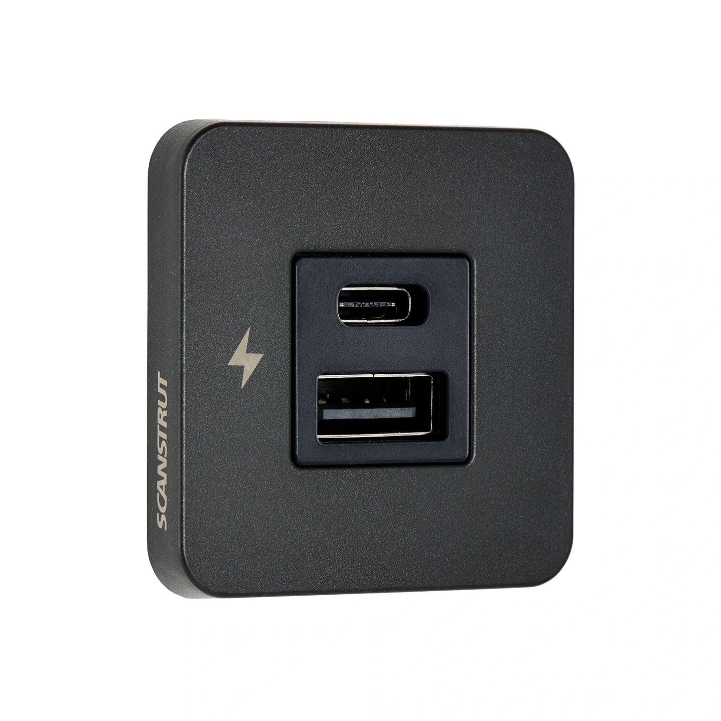 Scanstrut Tile 12V/24V Indoor Ultra Fast Dual USB Charger - Black Bezel