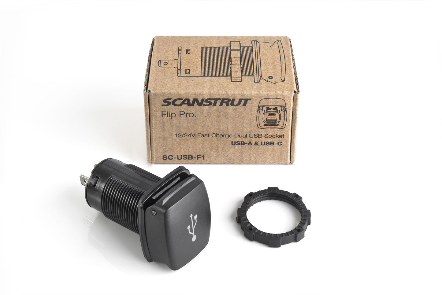 Scanstrut Flip Pro 12V/24V Indoor/Outdoor Ultra Fast Dual USB Charger