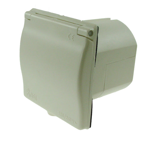 240V 16A White Mains Flush Fit Socket