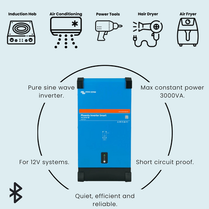 Victron 3000VA Inverter 12V - Smart Pure Sine Wave Phoenix Inverter