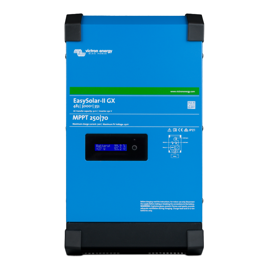 EasySolar-II 48/3000 – 3-In-1 Charge Controller, Inverter/Charger, GX Device