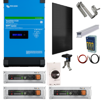 One Bedroom House Off Grid Kit Victron 3000 Easysolar 2 GX with Pytes Lithium Batteries & Solar Panels