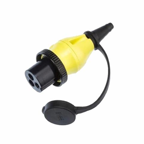 Plug 16A/250Vac (2p/3w) for Power Inlet stainless steel 16A