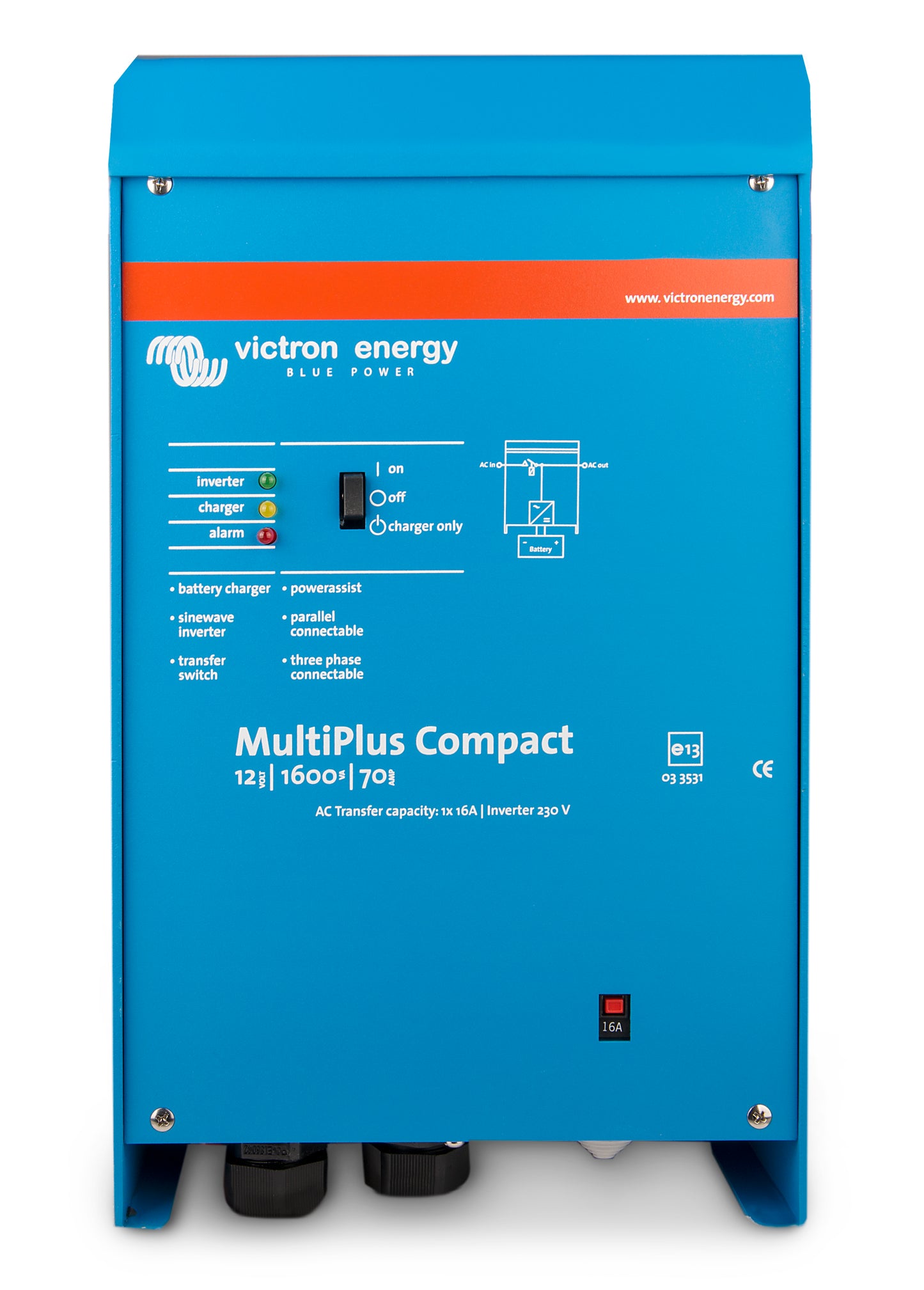 Victron MultiPlus Compact 12/1600/70-16 – 12V 1600VA Inverter/Charger