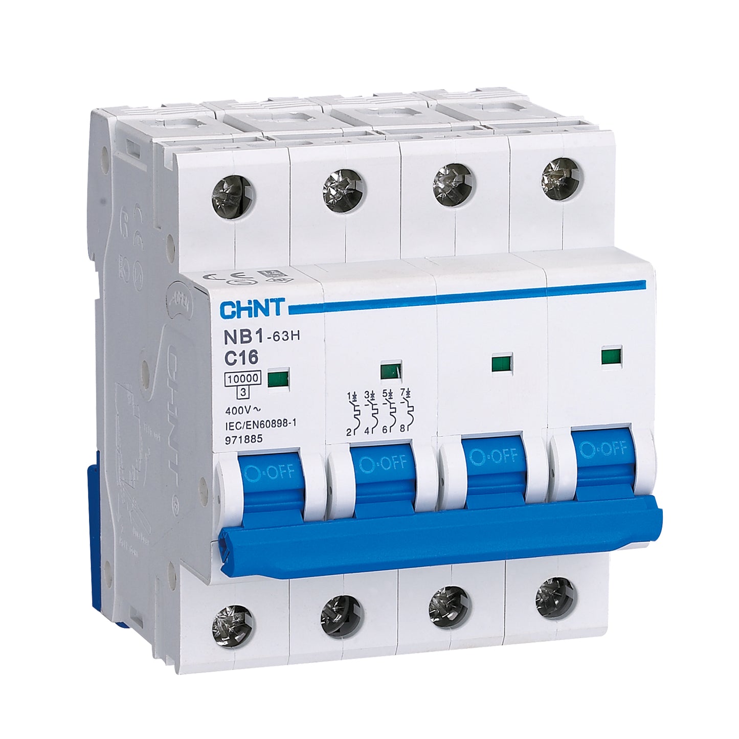 40A 4 Pole C Curve DC1000V (Solar) Type MCB (NB1-63DC-4P-C40)