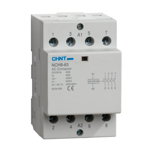63A 4 Pole 2NO/2NC 230V Modular Contactor (NCH8-63/22-230V)