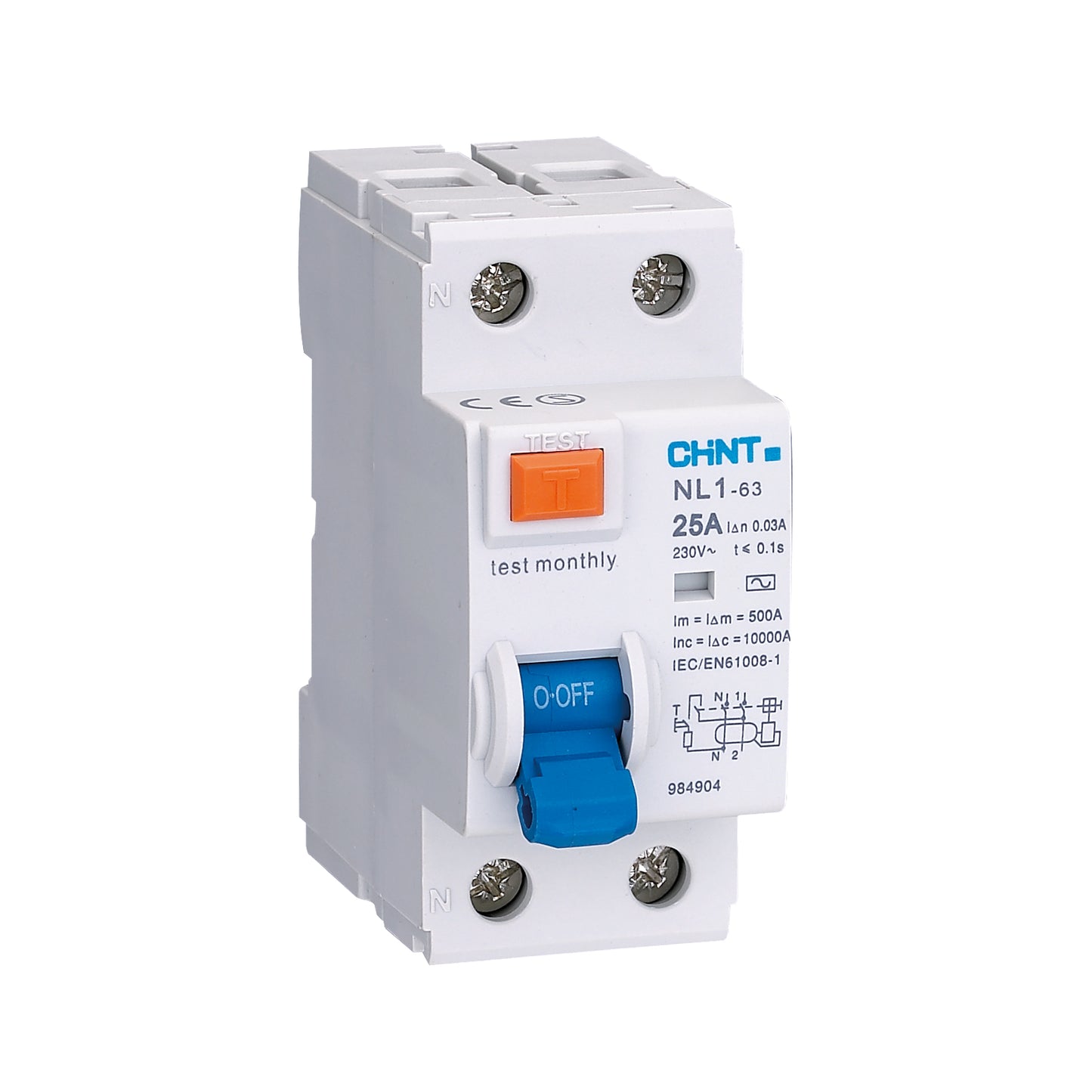 25A 2 Pole 30mA A Type RCD (NL1‑63‑225/30‑A)