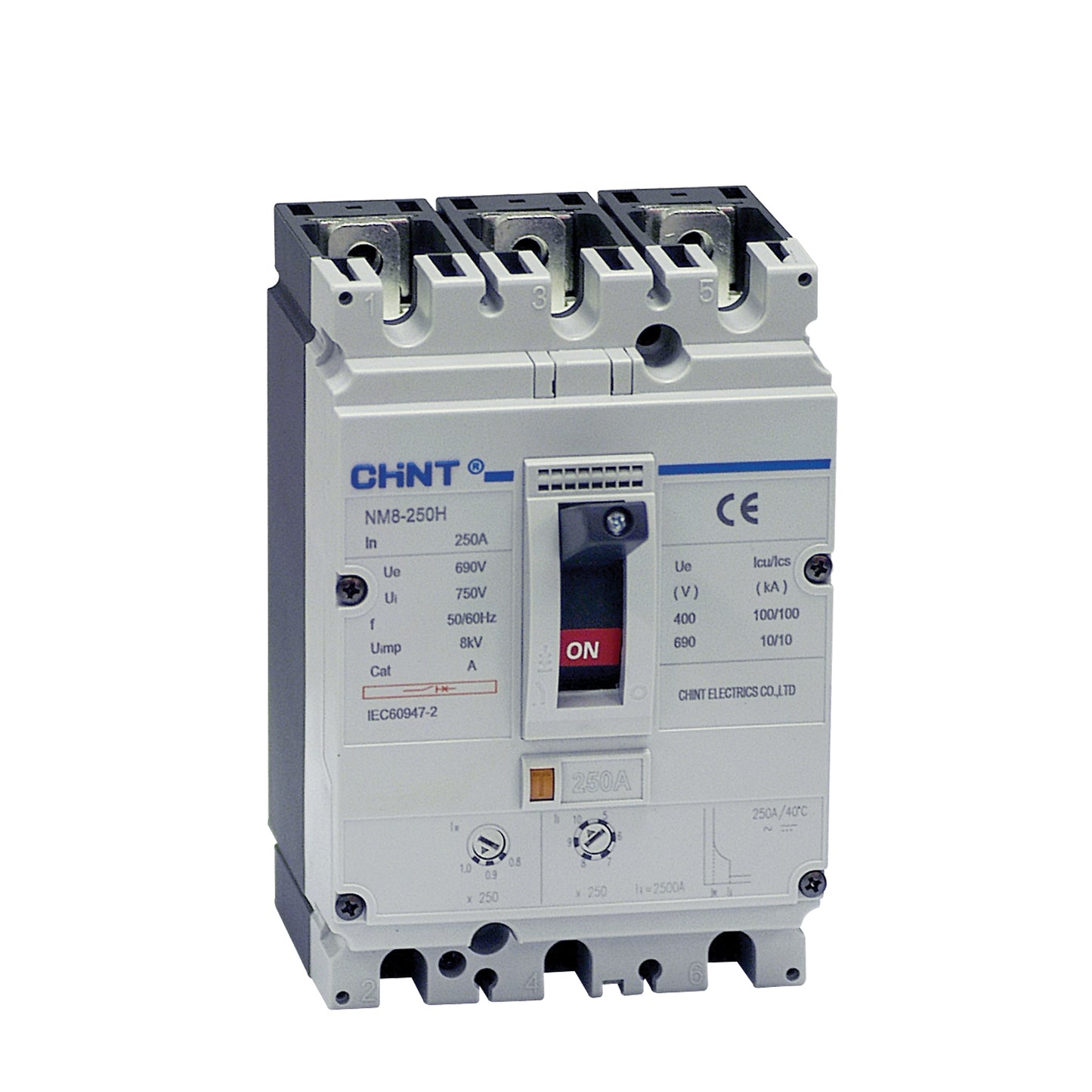 160A 3P Adjustable Thermal & Magnetic MCCB (NM8-250S-3P-160A-KIT)