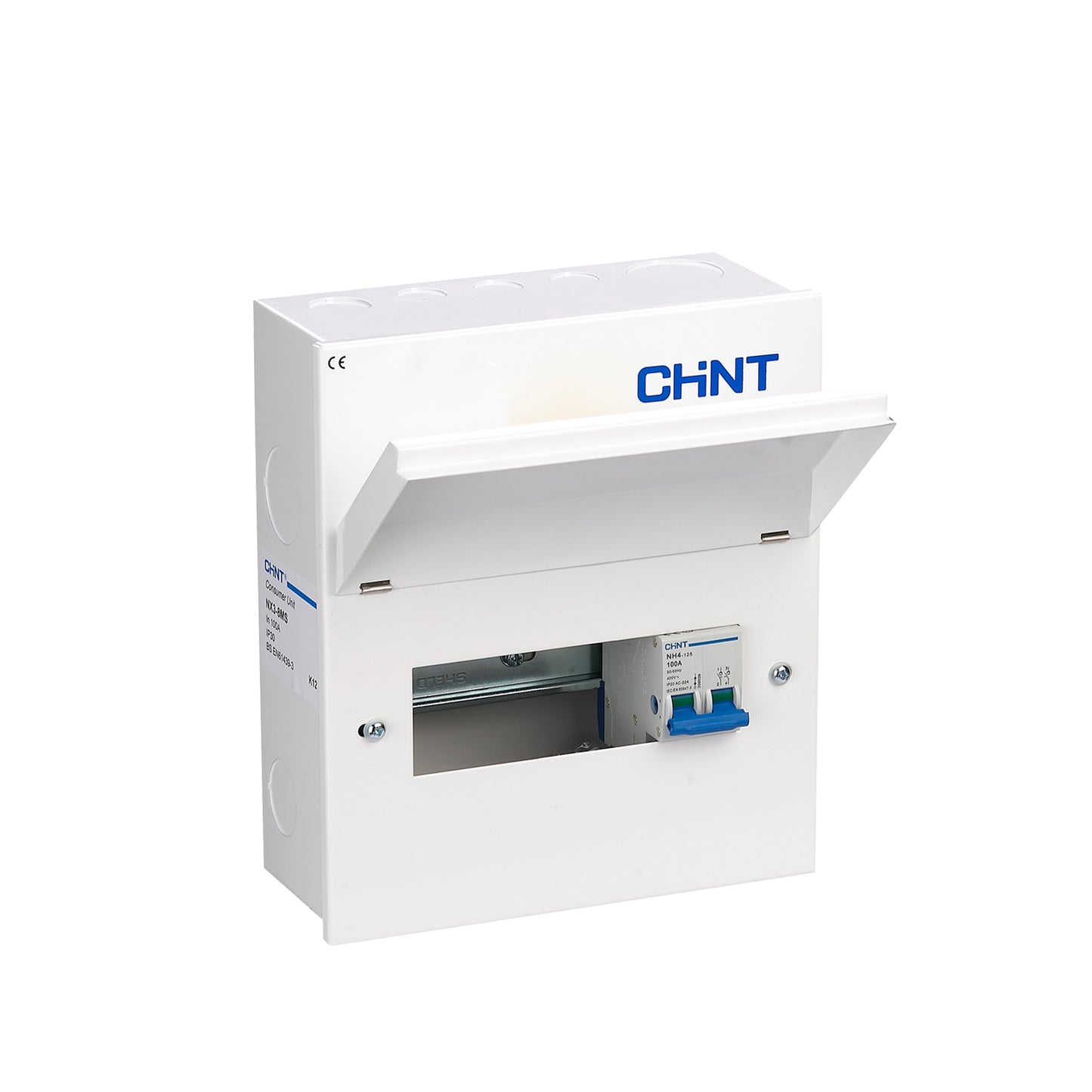 Chint 6 Available Ways with 100A Main Switch Metal Consumer Unit (NX3‑8MS)