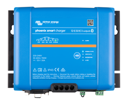 Victron 12V 50A Phoenix Smart IP43 Charger - 3 Outputs 230V