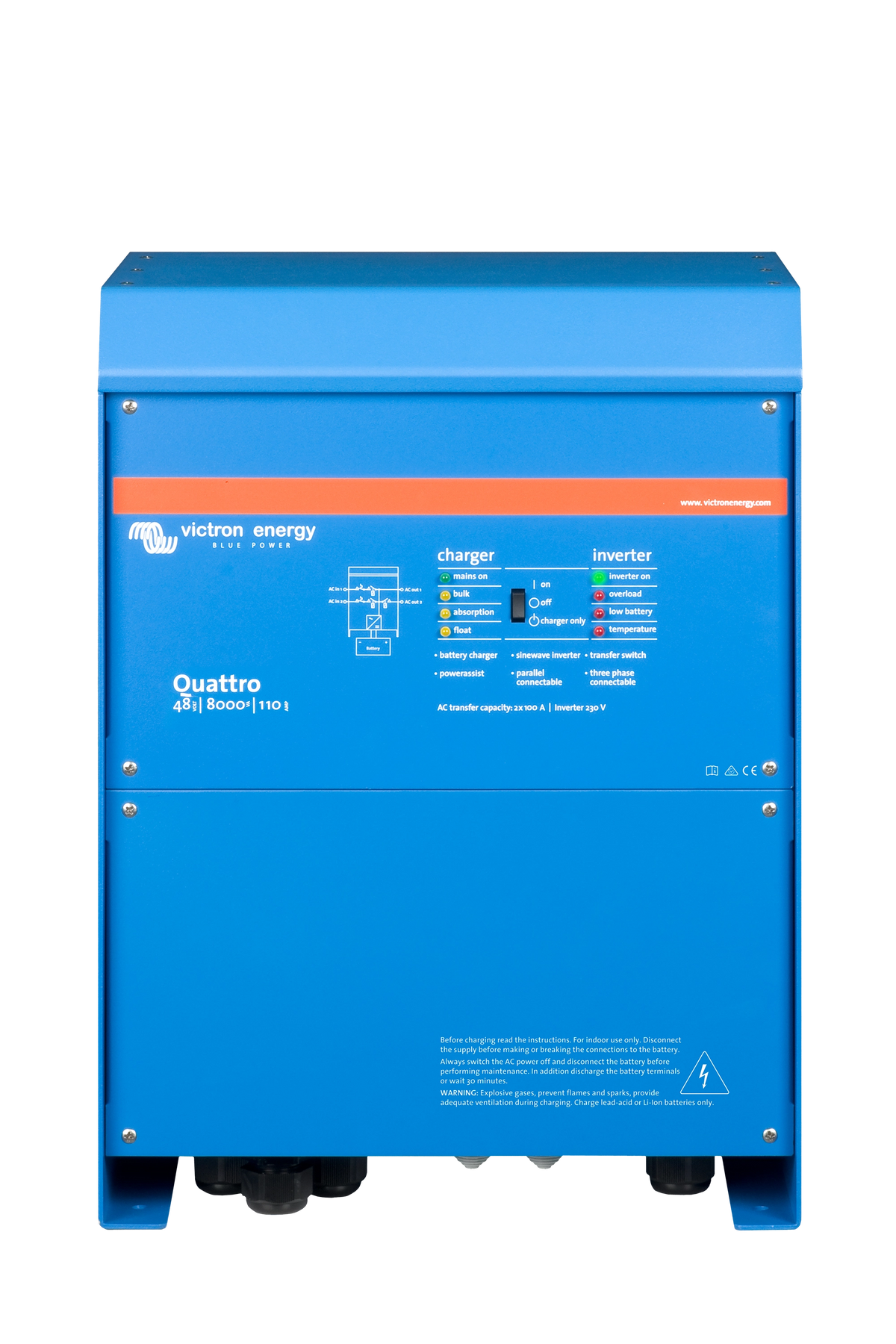 Victron Quattro 48V/8000VA Inverter/Charger - 48/8000/110-100/100 230V VE.Bus - QUA488024000