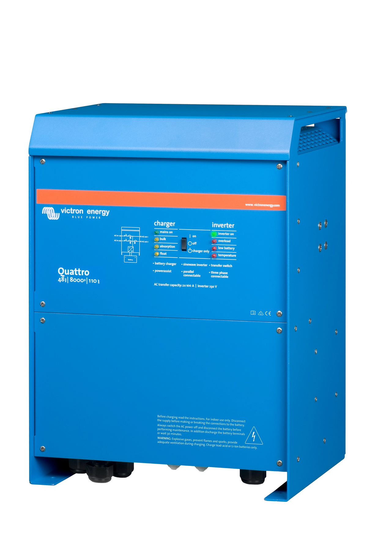 Victron Quattro 48V/8000VA Inverter/Charger - 48/8000/110-100/100 230V VE.Bus - QUA488024000