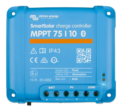 Victron SmartSolar MPPT 75/10 solar charge controller front view