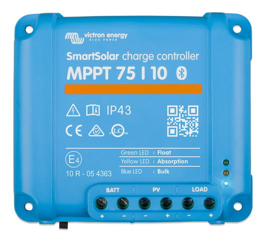 Victron SmartSolar MPPT 75/10 solar charge controller front view