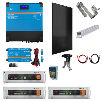 Ultimate Off-Grid Power Solution: Victron 6kVA RS Multi Kit with Pytes Batteries & Solar Panels