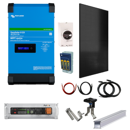 One Bedroom House Off Grid Kit Victron 3000 Easysolar 2 GX with Pytes Lithium Batteries & Solar Panels