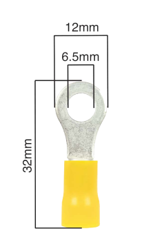 Yellow Pre Insulted Terminal - Y6 6.5mm hole