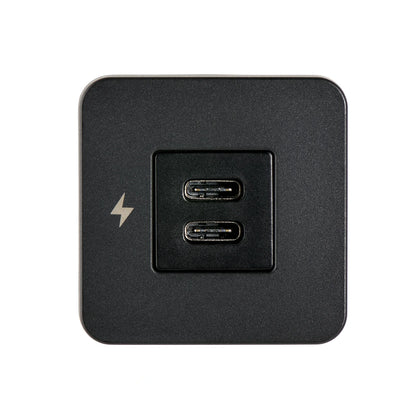 Scanstrut Tile 12V/24V Indoor Ultra Fast Dual USB-C Interior Charger - Black Bezel