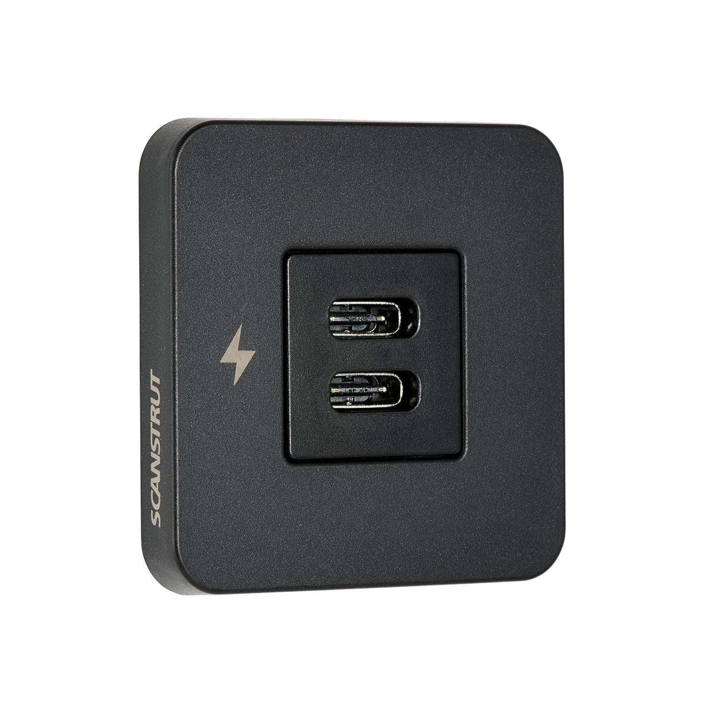 Scanstrut Tile 12V/24V Indoor Ultra Fast Dual USB-C Interior Charger - Black Bezel